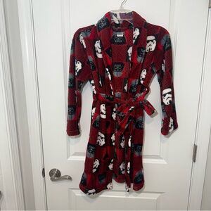 Star Wars Boy’s Darth Vader Plush Fleece Robe Red Black sz: M